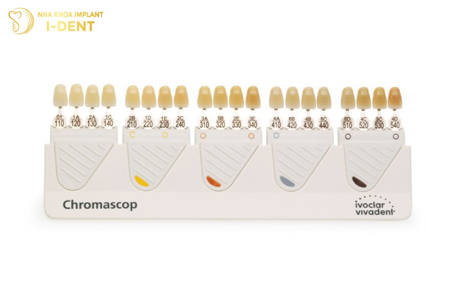 Bảng màu răng sứ Lava - Chromascop