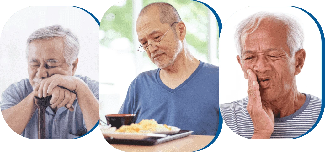 Nổi khổ của người mất răng toàn hàm