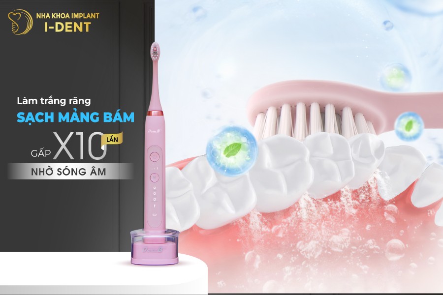 Bàn chải điện loại bỏ mảng bám hiệu quả gấp 10 lần bàn chải thường