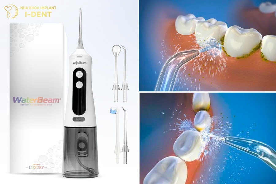 dùng tăm nước trước hay sau đánh răng