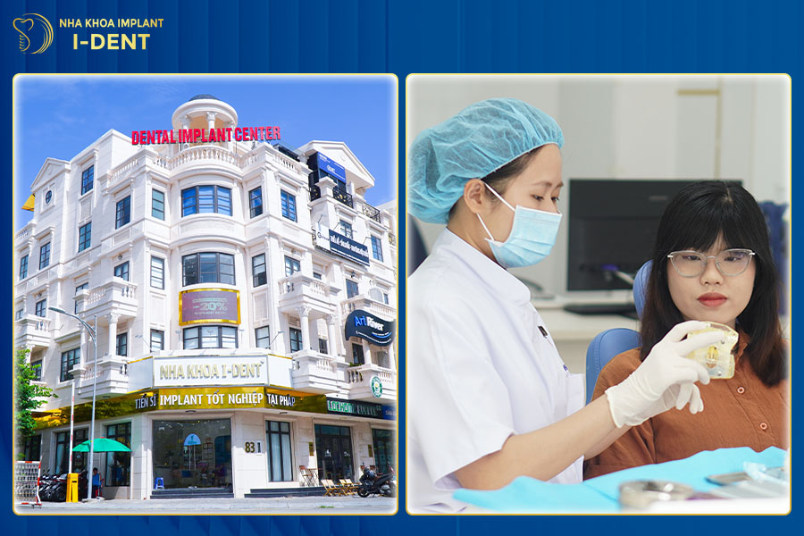 Khách hàng đang tiến hành thăm khám niềng răng tại Nha khoa I-DENT.