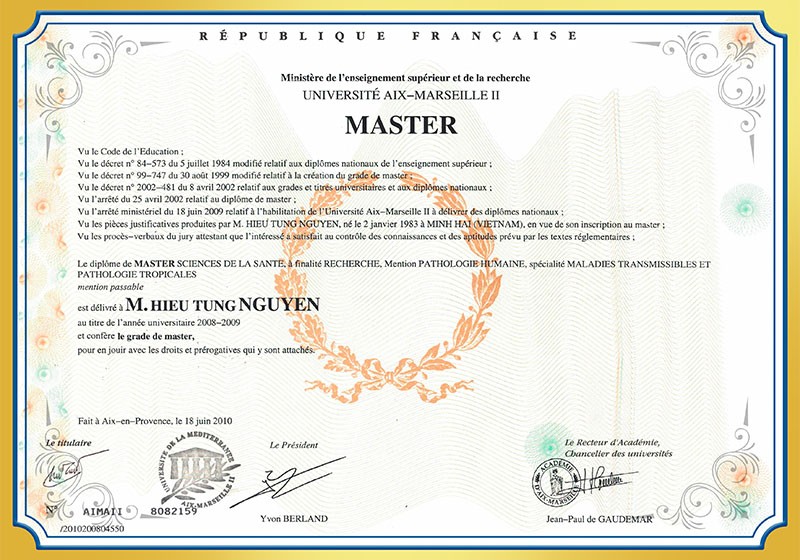 Chứng Chỉ Của Nguyen Hieu Tung