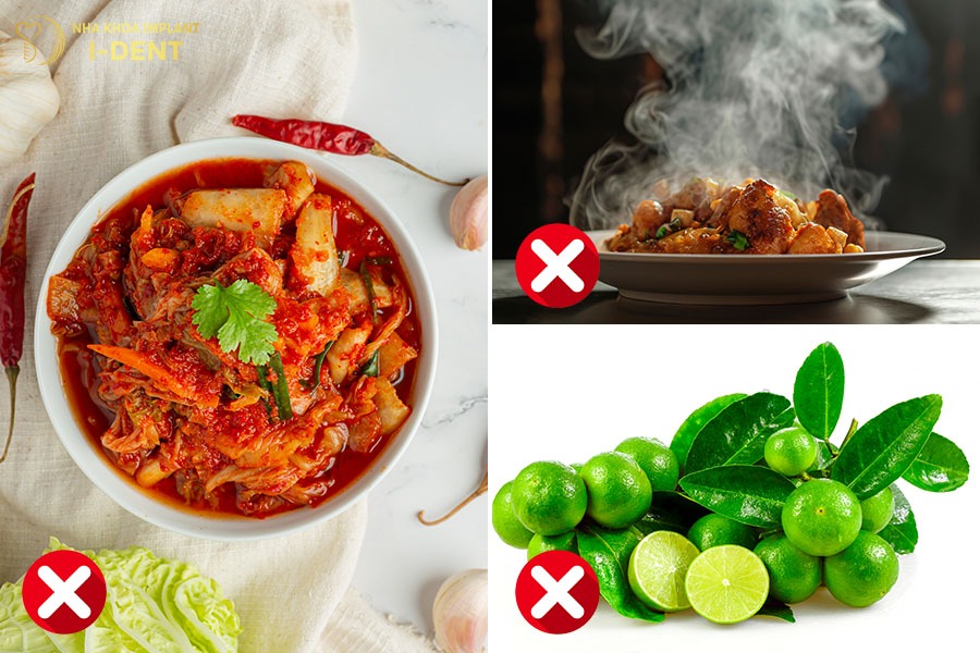 Hạn chế tối đa các món cay, quá nóng.